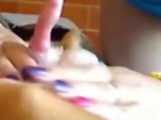 Amateur plays with the dog dick in a homemade video