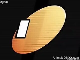 Horny slut is going to fuck this horse dick