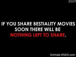 Fine brunette shows off ready to throat the dog's dick until t...