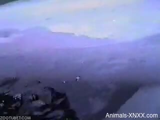 Energized amateur man finger fucks a dolphin to fulfill his de...