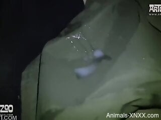 Dog creams woman's wet pussy after she tries heavy zoophilia sex