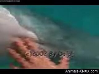 Zoophile is having fingering in the water