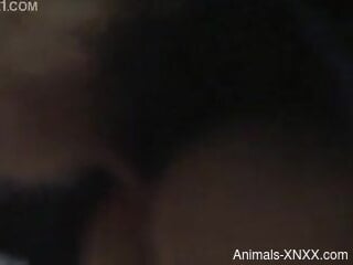 Doggy-style zoophilia featuring slutty bitch