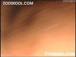 Chubby slut is enjoying kinky bestiality a lot